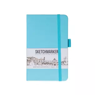 Скетчбук 9*14 80л "Sketchmarker" небесно-голубой, 140г/м2, слоновая кость, тв.обл. — 3012406 — 1