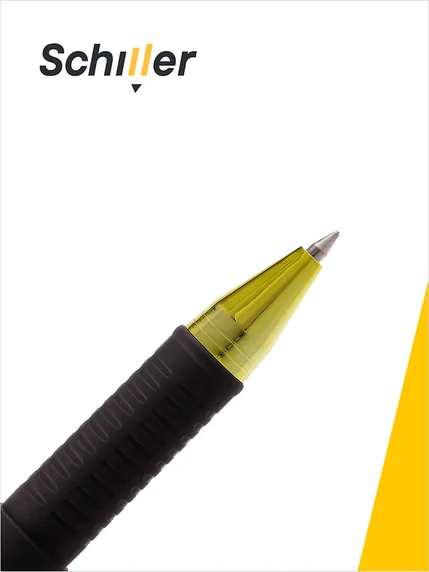 Ручки шариковые черные 12 штук "Supreme" 0,5 мм, soft touch, Schiller 3066632 — 2