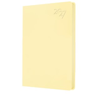 Ежедневник дат. 2027г. А5 176л "Soft Touch" пина колада, иск.кожа, интегр.переплет, тонир.блок, скругл.углы, ляссе, инд.уп