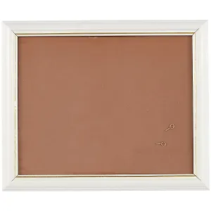 Рама со стеклом, дерево, белая с золотом, 20 х 25 см