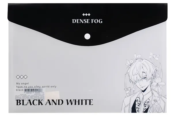 Папка -конверт «Black and white» А4 на кнопке, в ассортименте 2952194 — 2