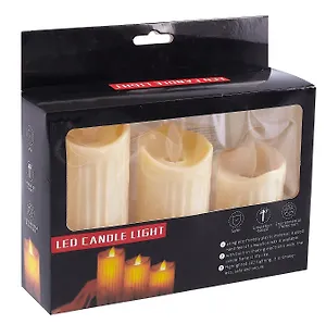 Набор LED-свечей (3шт) (пластик) (19х19см) (12-07516-202406-4)