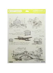 Рисовая бумага для декупажа Craft Premier Travelling (CP01444) (А3) (25г/м) (упаковка)