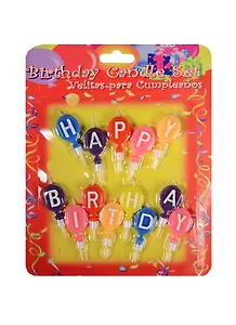 Набор свечей для торта Happy Birthday (шарики)