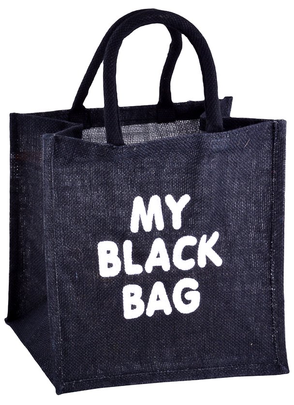 Сумка джутовая S My black bag (30х30х18) 2837705 — 1