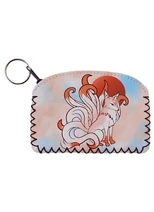 Кошелек на молнии Японская лисичка Кицунэ (9х13) (кожзам)