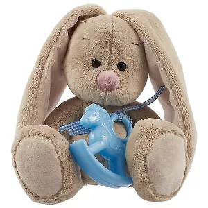 Мягкая игрушка Зайка Ми с голубой лошадкой (15 см) (SidX-230)