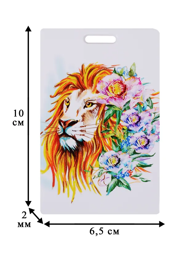 Чехол для карточек Аnimals in Flowers: Лев (ДК2017-123) 2614122 — 3