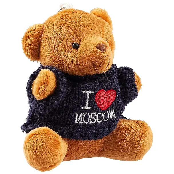 Брелок Москва Мишка в свитере I love Moscow (текстиль) (10 см) (12-1062А-1062-2) 2735916 — 2