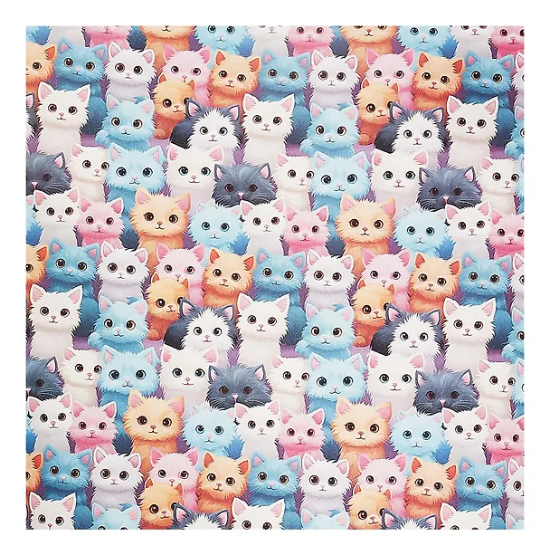 Бумага упаковочная 70*100см "Милые котята" инд.уп. 3081602 — 2
