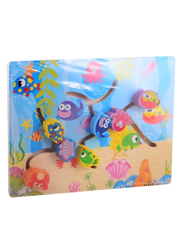 Деревянная игрушка. Лабиринт логический МОРСКИЕ ГЛУБИНЫ (30x20) (арт. G223) 2788793 — 1