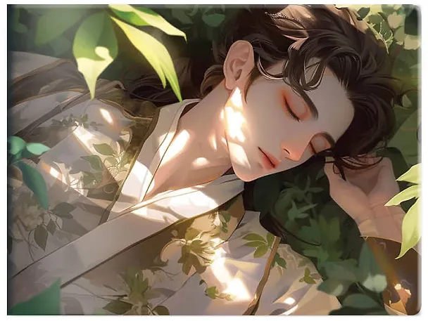 Кардхолдер. Маньхуа. Спящий принц (в форме книжки, 215х65 мм) 3038906 — 2