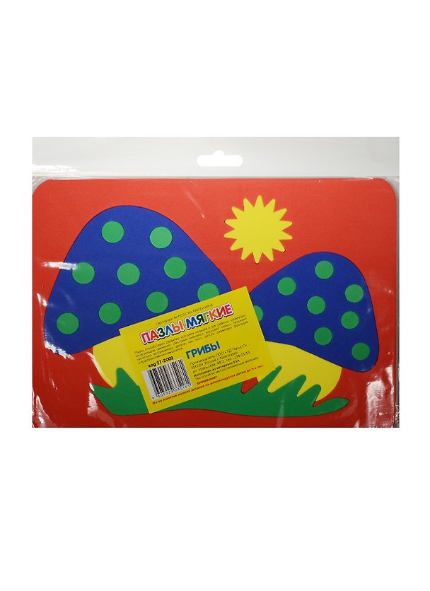 Пазлы мягкие Грибы (27-2003) (3+) (упаковка) 2521235 — 1
