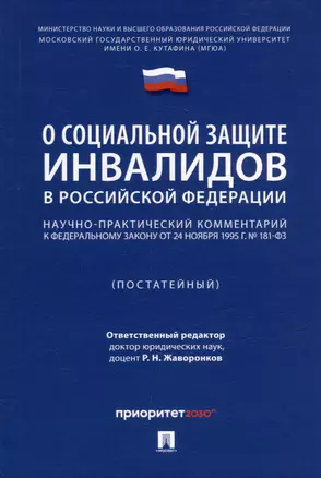 Научно-практический комментарий к Федеральному закону «О социальной защите инвалидов в Российской Федерации» (постатейный) — 3021309 — 1