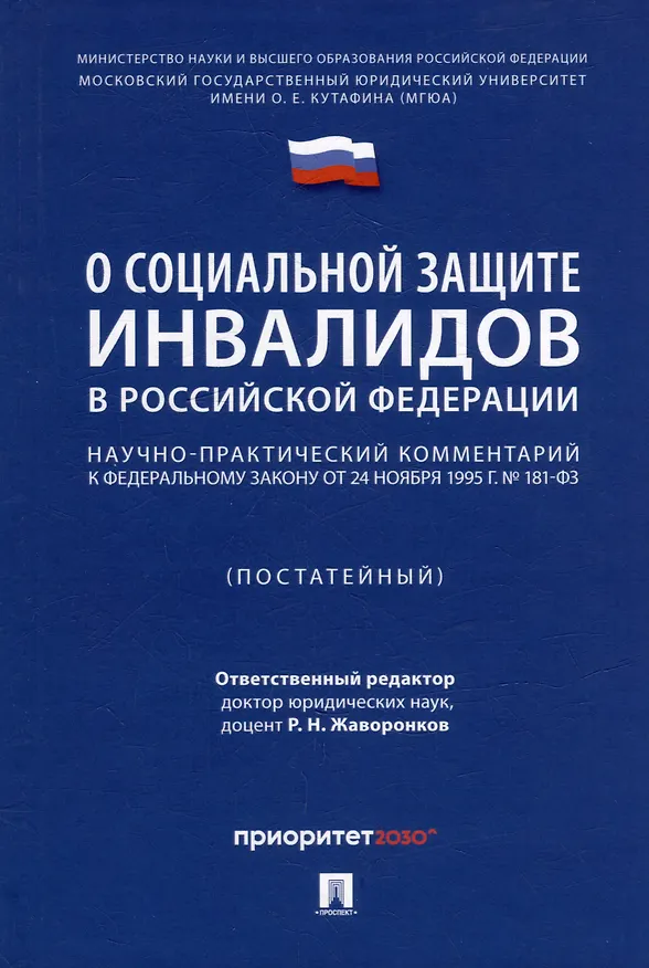 Книга Научно-практический комментарий к Федеральному закону «О социальной защите инвалидов в Российской Федерации» (постатейный) () — 1