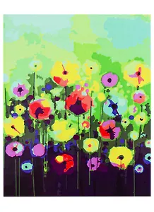 Набор для творчества Рыжий кот Холст с красками 30х40см по номерам. (20 цв.) Необыкновенные цветы Х-6791