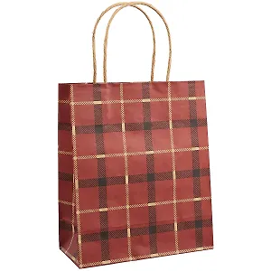 Пакет А5 23*18*10 (25,5*21*10) Шотландка нейтр., крафт, ассорти