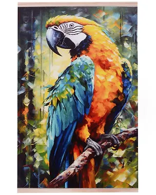 Алмазное панно на подвесе. Экзотический попугай. 30х50 см. 3028501
