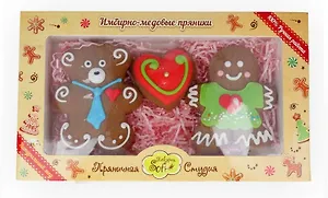 Набор пряников Мишка и человечек с сердцем