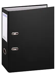 Папка архивная 70мм А4 черная, бумвинил, прозр.карман