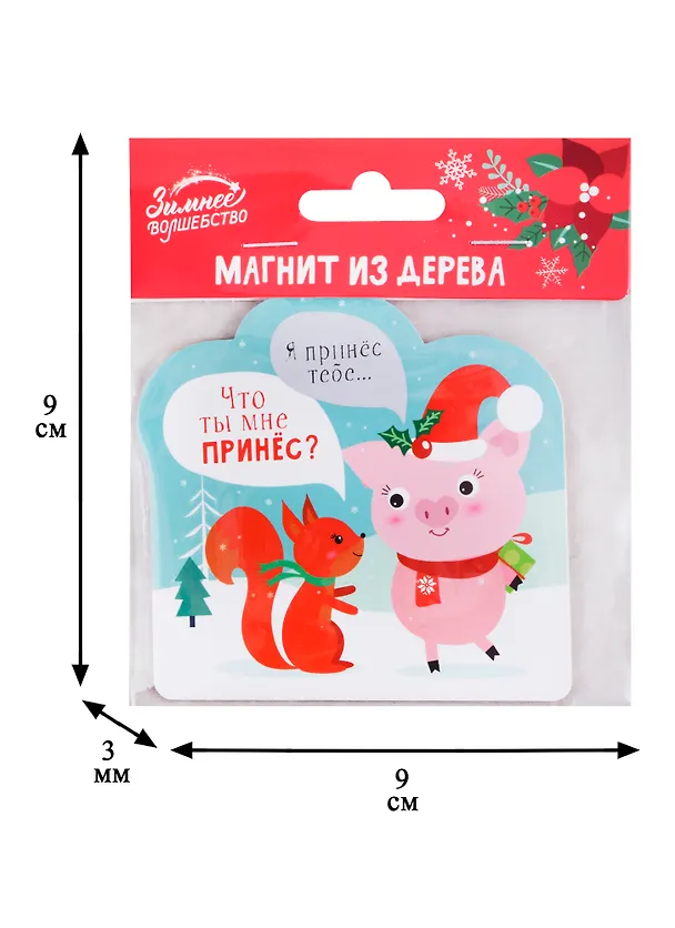 Магнит «Что ты мне принес» с сюрпризом, 9 х 9 см 2683621 — 2