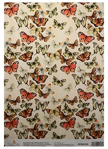 Декупажная карта Бабочки (фон) (HY501219) (21х30см)