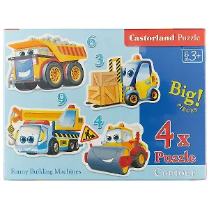 Пазл Castorland Забавные машинки в наборе 4-е пазла, 3/4/6/9эл. В-005024