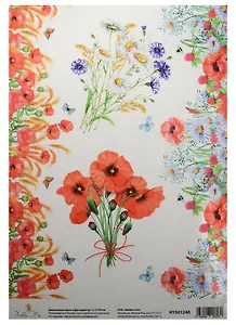 Декупажная карта Цветущий луг 1 21*30см