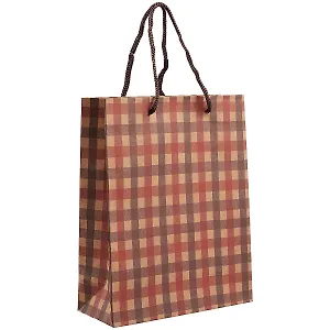 Подарочный пакет «Мелкая клетка», А5