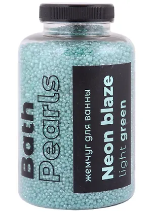 Жемчуг для ванны в баночке с шиммером Neon blaze Light green (320 г) 2938505