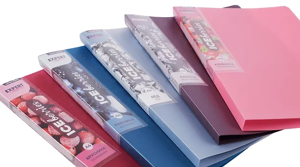 Папка с бок.прижимом А4 "Trend ICEberries", пластик 20мм, ассорти, 3138757 — 2