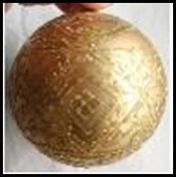 Новогоднее подвесное украшение из стекла-27421 "Шар" 80 мм 2331279 — 1