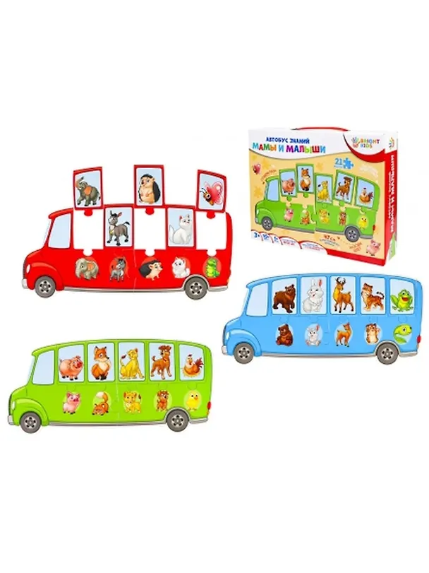 Настольная игра BRIGHT KIDS. Автобус знаний. МАМЫ И МАЛЫШИ 2864144 — 2