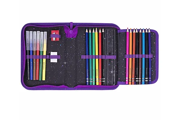 Пенал 1 отделение "Neon cat" с наполнением, 21*14 см, 24 предмета 3107252 — 5