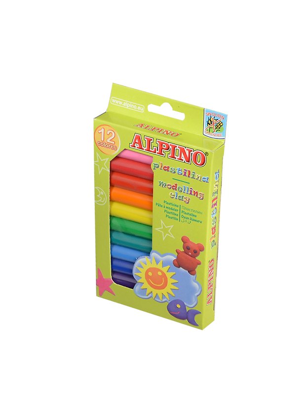 Пластилин 12 цветов, 200 г, Alpino 229581 — 1