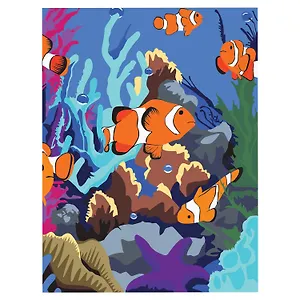 Раскраска по номерам А5, ЮНЛАНДИЯ "Аквариум", с акриловыми красками, на картоне, кисть, 661601