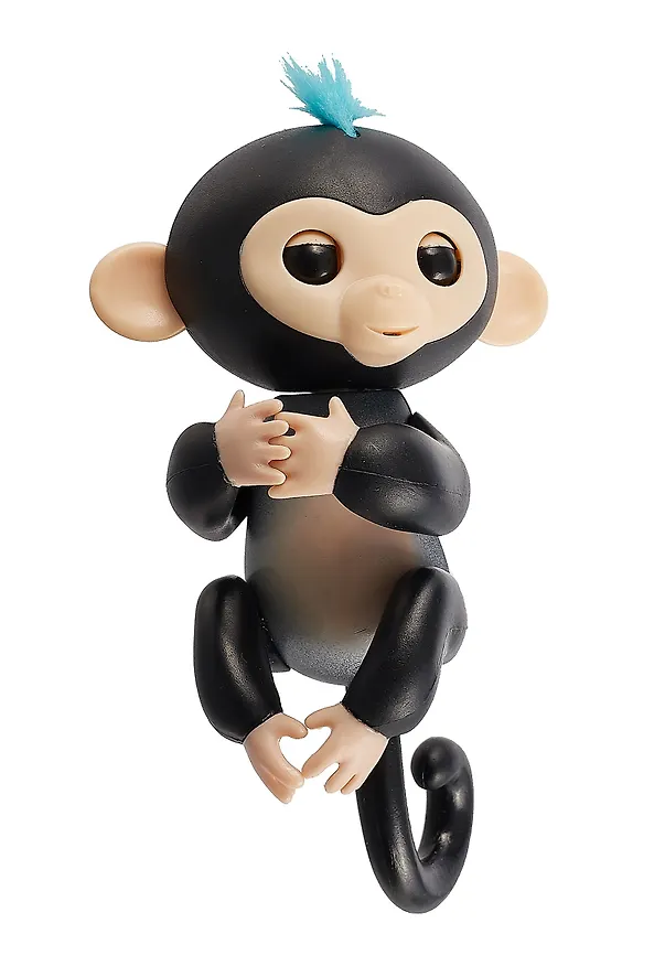 Интерактивная игрушка Ручная обезьянка Fingerlings Финн (чёрная) 12см 341858 — 3