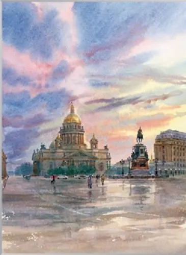 Постер Виды Санкт-Петербурга Исаакиевская площадь б/ф, 30*40см [ХА40-012] 345590 — 1