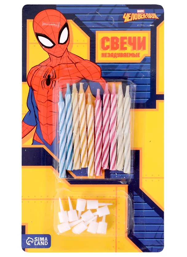 Набор свечей для торта Человек-паук Spider-man (10 шт) (5108383) 2929551 — 1