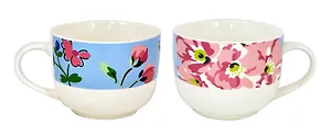Кружка Юмбо фарфор цветочная деколь 450мл.