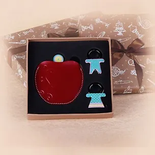 Подарочный набор (28447) (14х12х1,7) (два брелка, круглое зеркало из нержавеющей стали) 2345872