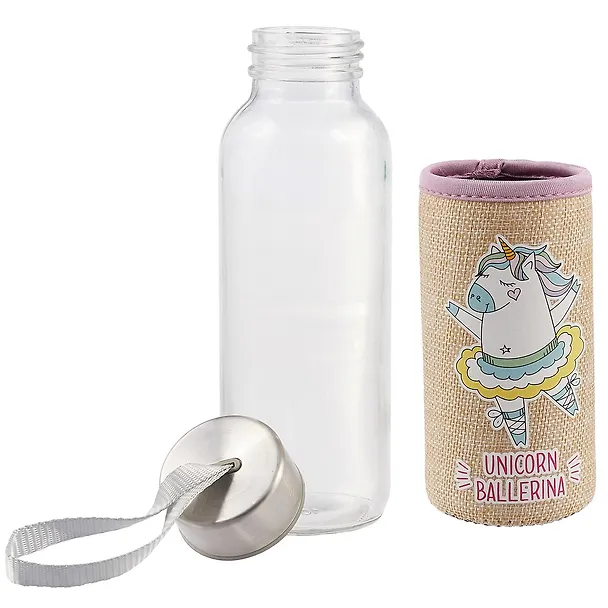 Бутылка в чехле джут Unicorn ballerina (стекло) (300мл) 2659731 — 2