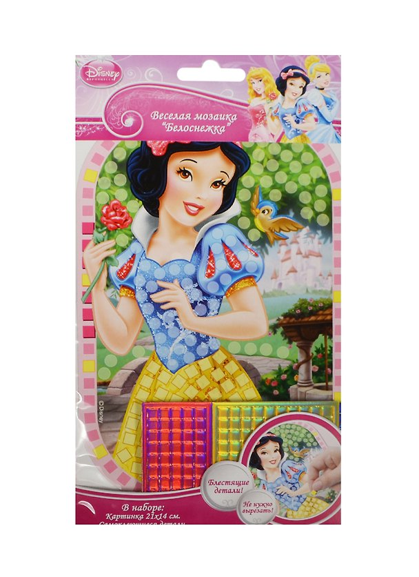Веселая мозаика Белоснежка (25073) (21х14см) (+самокл. дет.) (Disney Принцесса) (3+) (упаковка) 2451308 — 1