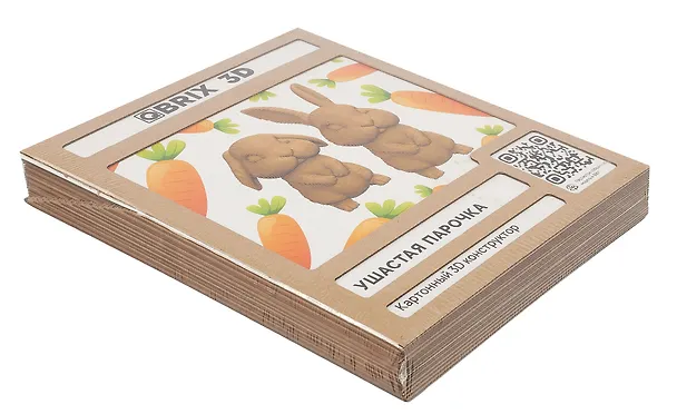 Картонный 3D конструктор QBRIX "Ушастая Парочка" 3069439 — 6