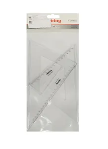 Угольники 02шт "Centro", 25см 45°, 29см 30°/60°, прозр., Rotring