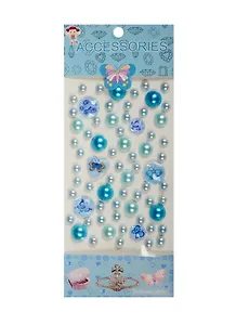 Набор для творчества Наклейки полубусинки с сюжетами Голубой