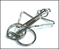 Головоломка металлическая желтая (002494)