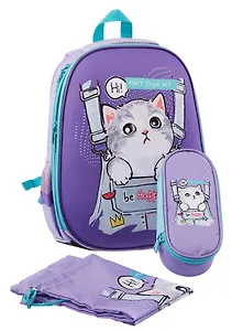 Ранец "Kitten" 2отд., 39*30*18см, 2 кармана, анатомическая спинка, пенал, мешок для обуви