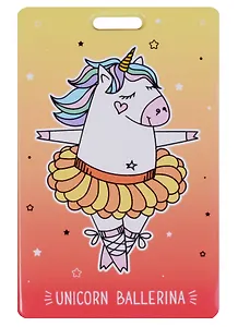 Чехол для карточек Unicorn ballerina красный градиент (ДК2018-140)