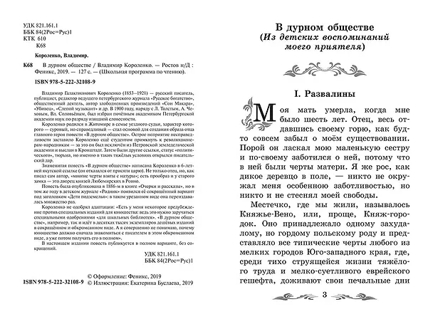 Книга В дурном обществе: повесть (Владимир Короленко) — 10